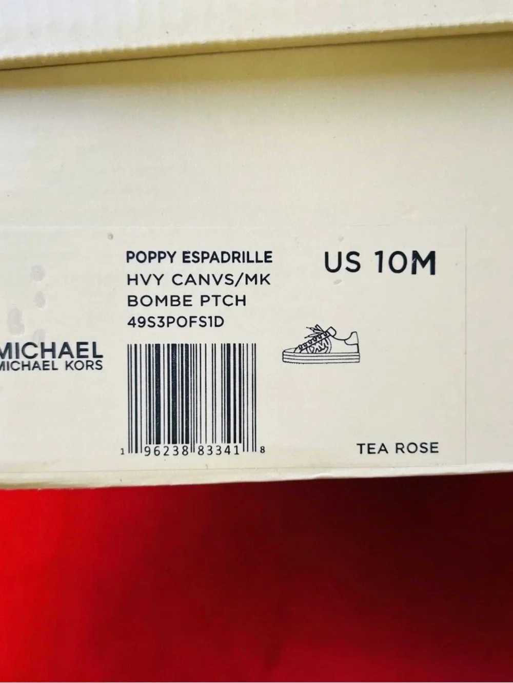 Michael Kors Coral Pink Canvas Espadrille Sneaker